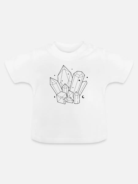 Kristalle - Baby Bio-T-Shirt mit Rundhals - Weiß