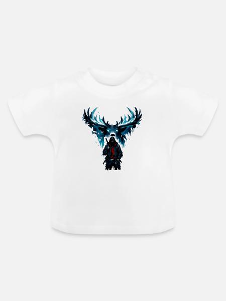 Nachtflug Blauer Phönix - Baby Bio-T-Shirt mit Rundhals - Weiß