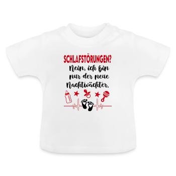 Ich habe Schlafstörung Nachtruhe Babysprüche - Baby Bio-T-Shirt mit Rundhals - Weiß - Vorne