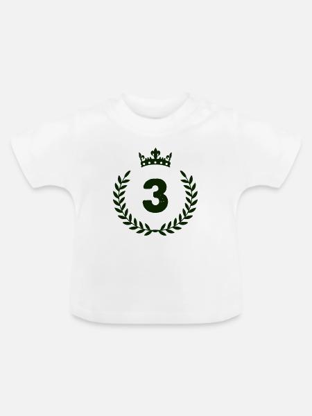 Drei Krone Siegeremblem - Baby Bio-T-Shirt mit Rundhals - Weiß
