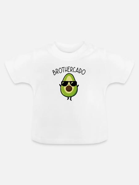 Brothercado Bruder - Baby Bio-T-Shirt mit Rundhals - Weiß