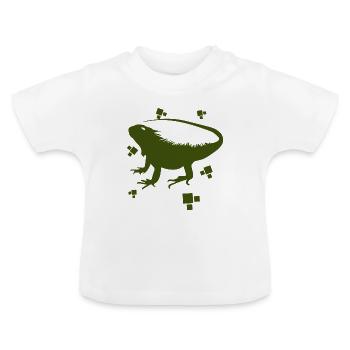 Bartagame - Amphibie Tier - Baby Bio-T-Shirt mit Rundhals - Weiß - Vorne