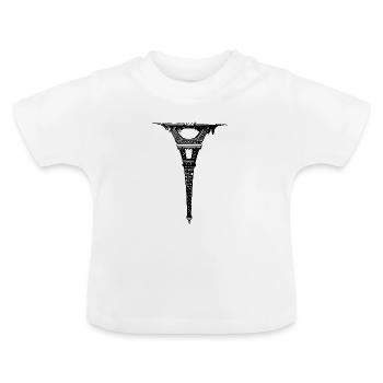 Eiffel tower - Baby Organic T-Shirt with Round Neck - white - Front