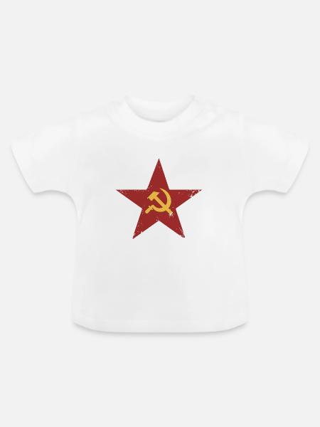 Soviet retro Design - Baby Bio-T-Shirt mit Rundhals - Weiß