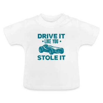 Vintage Car Veteran Classic Car Freedom United States - Baby Organic T-Shirt with Round Neck - white - Front