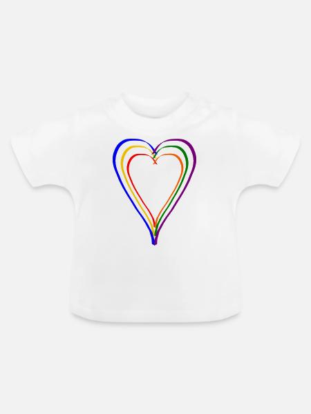 LGBTQ - Baby Bio-T-Shirt mit Rundhals - Weiß