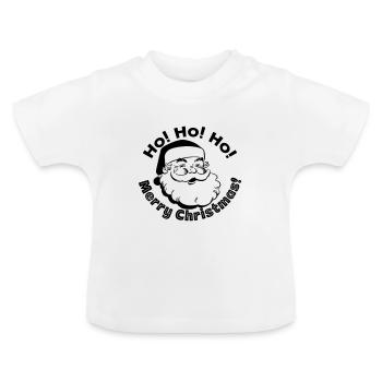 Santa Claus Joyeux Noël - T-shirt bio col rond Bébé - blanc - Devant