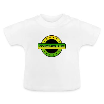 MICHELLE. JE M’APPELLE MICHELLE. SAMER BRÉSIL - T-shirt bio col rond Bébé - blanc - Devant