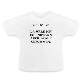 Mathe lustig Geschenkidee Pythagoras Mathematik - Baby Bio-T-Shirt mit Rundhals - Weiß - Vorne