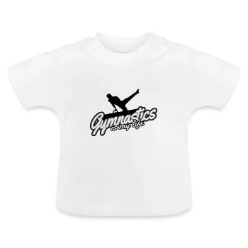 La gymnastique est ma vie Turner Design - T-shirt bio col rond Bébé - blanc - Devant