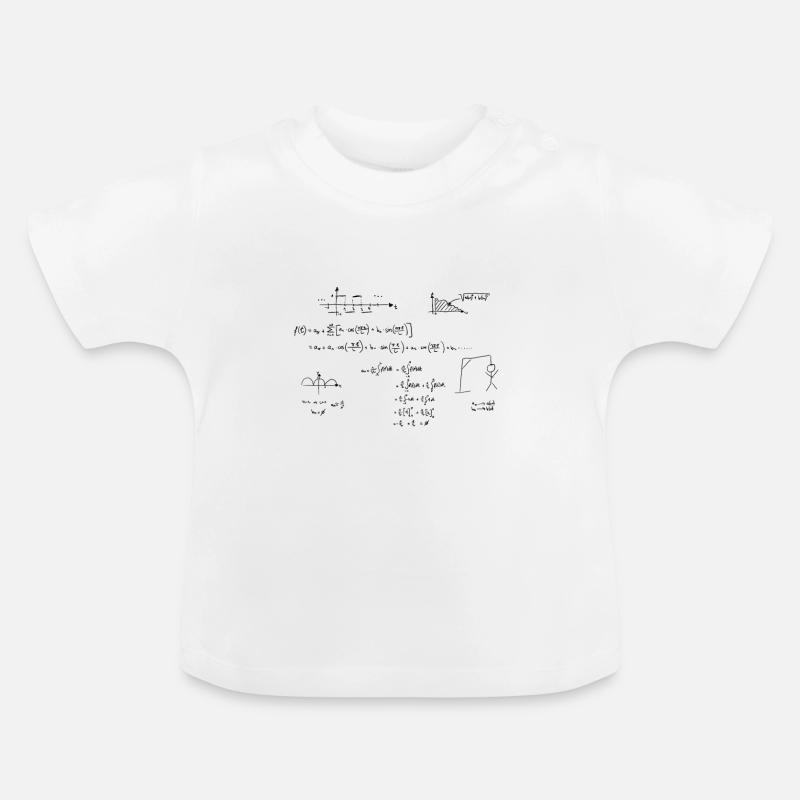 Je déteste les maths - T-shirt bio col rond Bébé - blanc