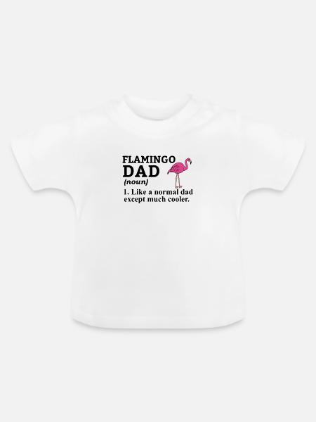 Flamingo Pink Flamingo Flamingo Geschenk - Baby Bio-T-Shirt mit Rundhals - Weiß