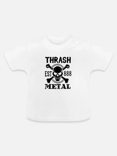 Thrash metal - Baby Bio-T-Shirt mit Rundhals - Weiß