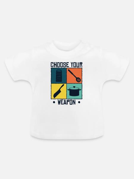 Kochkunst Küchenchef Sternekoch - Baby Bio-T-Shirt mit Rundhals - Weiß