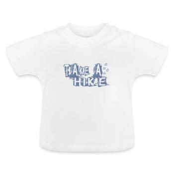 TAKE A HIKE - Baby Bio-T-Shirt mit Rundhals - Weiß - Vorne