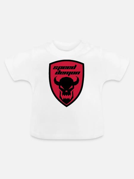 Speed Demon - Baby Bio-T-Shirt mit Rundhals - Weiß