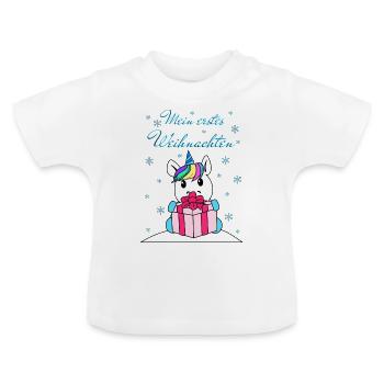 mein erstes Weihnachten - Baby Bio-T-Shirt mit Rundhals - Weiß - Vorne