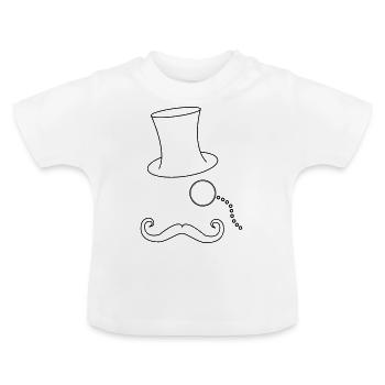 gentleman - Baby Organic T-Shirt with Round Neck - white - Front