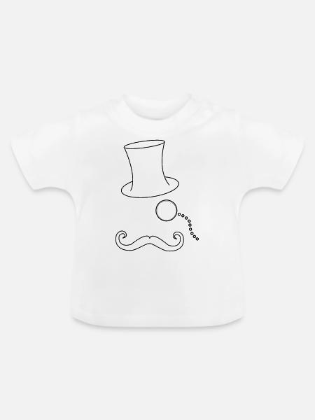 Gentleman - Baby Bio-T-Shirt mit Rundhals - Weiß