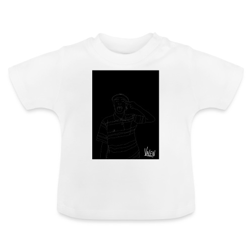 BlancoYnegro - Camiseta orgánica para bebé con cuello redondo