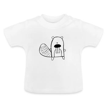 Billy Biber - Baby Bio-T-Shirt mit Rundhals - Weiß - Vorne