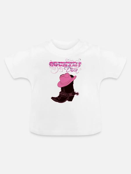 Country Queen - Baby Bio-T-Shirt mit Rundhals - Weiß