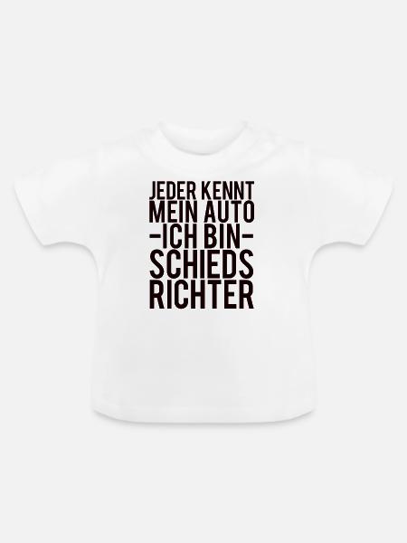 Schiedsrichter Spruch - Baby Bio-T-Shirt mit Rundhals - Weiß