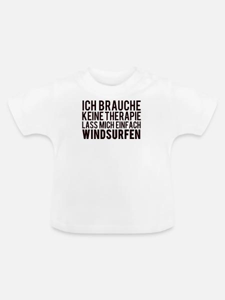 Windsurfen - Baby Bio-T-Shirt mit Rundhals - Weiß