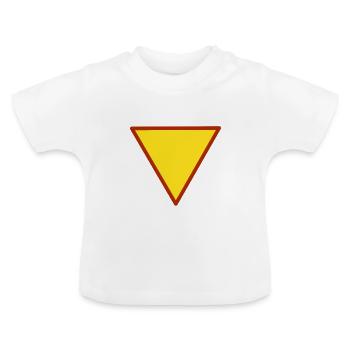 triangle superhéros - T-shirt bio col rond Bébé - blanc - Devant