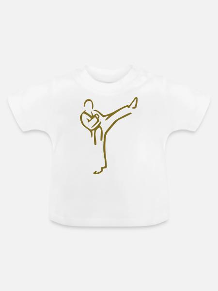 Karate - Baby Bio-T-Shirt mit Rundhals - Weiß