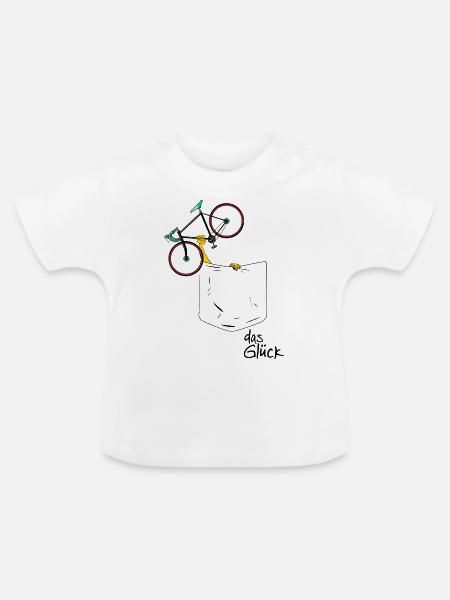 Glücksbringer - Baby Bio-T-Shirt mit Rundhals - Weiß