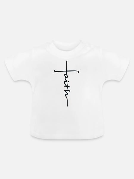 Vertrauen - Baby Bio-T-Shirt mit Rundhals - Weiß