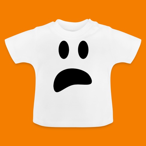 Skrämt spöke - Ekologisk T-shirt med rund hals baby