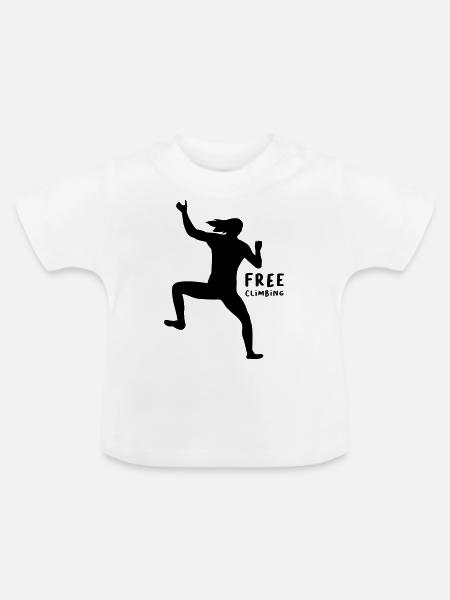 Freiklettern Design Frau - Baby Bio-T-Shirt mit Rundhals - Weiß