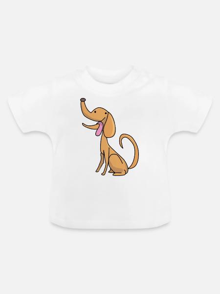 Der kleine Hund - Baby Bio-T-Shirt mit Rundhals - Weiß