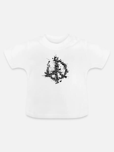 PEACE - Baby Bio-T-Shirt mit Rundhals - Weiß