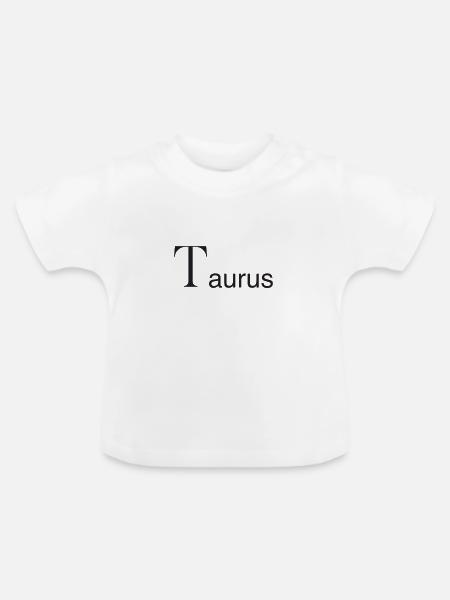 SZ Taurus - Baby Bio-T-Shirt mit Rundhals - Weiß