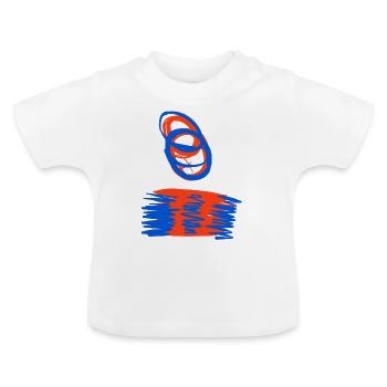 B for Basel, the Basel souvenir - Baby Organic T-Shirt with Round Neck - white - Front
