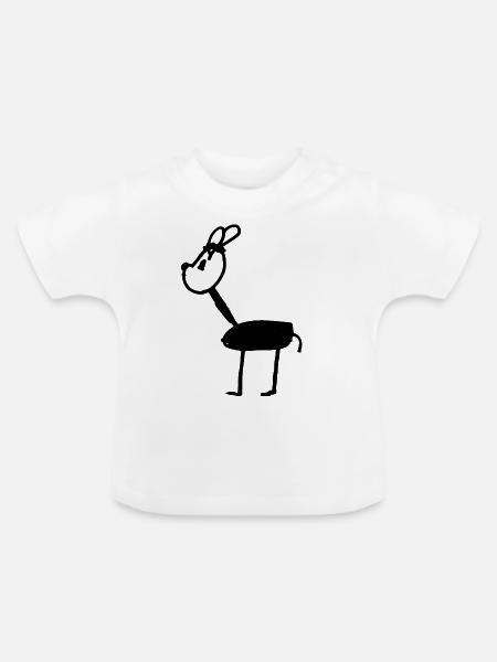 Tier - Baby Bio-T-Shirt mit Rundhals - Weiß