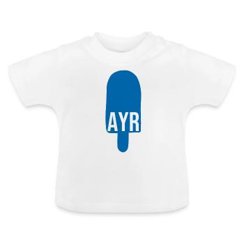 Ayr Schottland Eisdiele Ayr Glacenliebhaber - Baby Bio-T-Shirt mit Rundhals - Weiß - Vorne