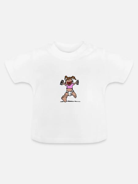 Baby-Terror - Baby Bio-T-Shirt mit Rundhals - Weiß