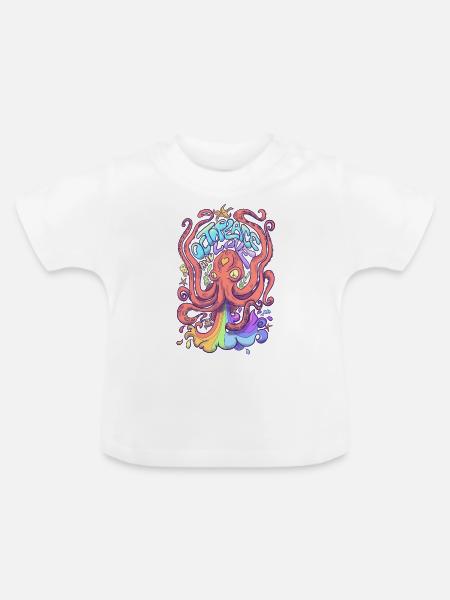 Oktofrieden - Baby Bio-T-Shirt mit Rundhals - Weiß