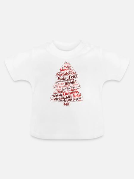 Tannenbaum - Baby Bio-T-Shirt mit Rundhals - Weiß