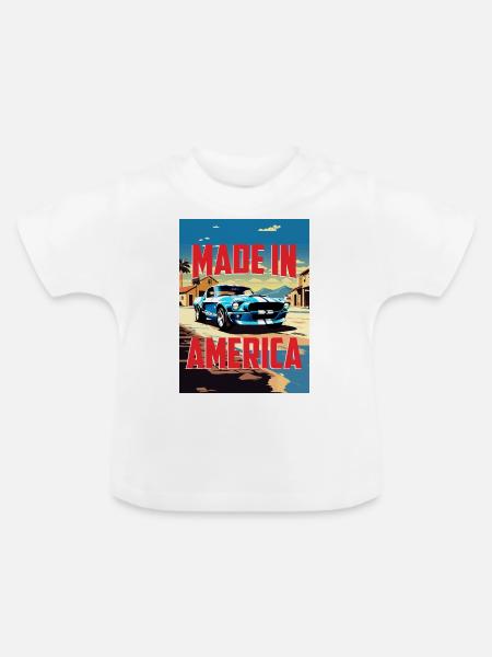 COBRA MADE IN AMERICA - Baby Bio-T-Shirt mit Rundhals - Weiß