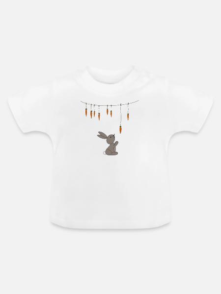 Osterhase - Baby Bio-T-Shirt mit Rundhals - Weiß