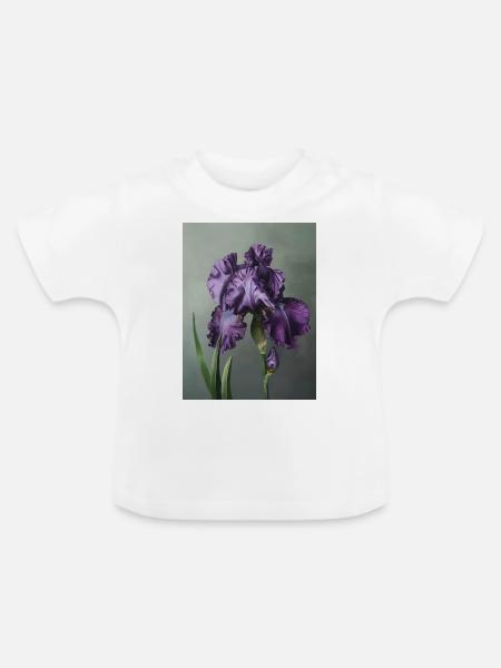 Iris FL 4 - Baby Bio-T-Shirt mit Rundhals - Weiß