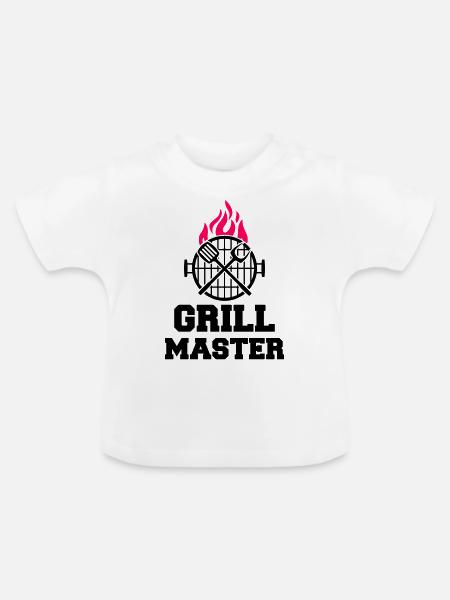 grill master - Baby Bio-T-Shirt mit Rundhals - Weiß