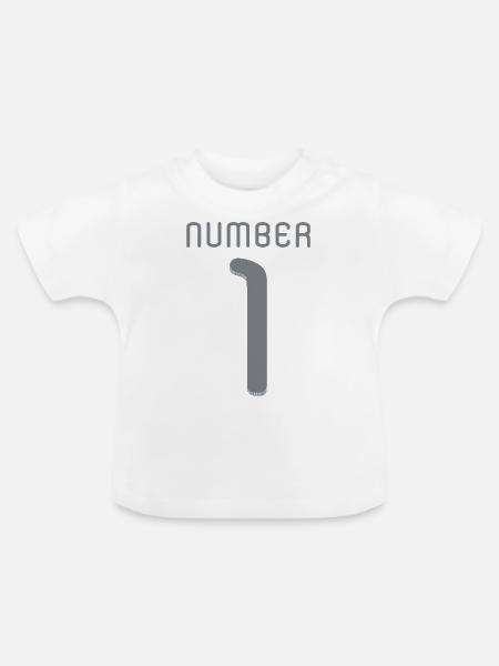 Nummer eins ☝ - Baby Bio-T-Shirt mit Rundhals - Weiß