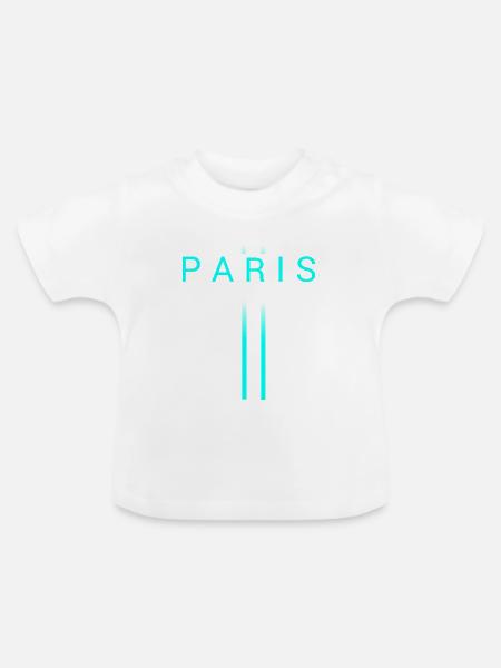 Paris - Baby Bio-T-Shirt mit Rundhals - Weiß