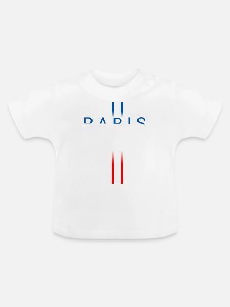 Paris - Baby Bio-T-Shirt mit Rundhals - Weiß